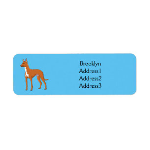 Pharaoh hound dog cartoon illustration