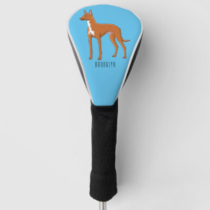 Pharaoh hound dog cartoon illustration golf head cover