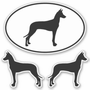 Pharaoh Hound Dog Silhouettes Vinyl Sticker Set