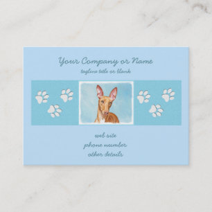 Pharaoh Hound Painting - Cute Original Dog Art Business Card