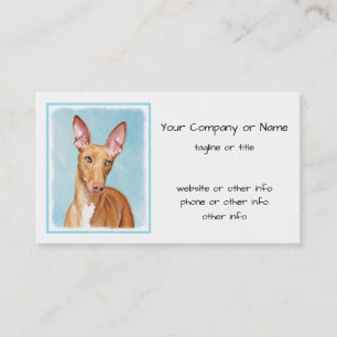 Pharaoh Hound Painting - Cute Original Dog Art Business Card