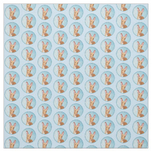 Pharaoh Hound Painting - Cute Original Dog Art Fabric
