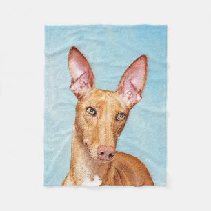 Pharaoh Hound Painting - Cute Original Dog Art Fleece Blanket