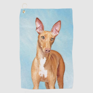 Pharaoh Hound Painting - Cute Original Dog Art Golf Towel