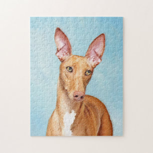 Pharaoh Hound Painting - Cute Original Dog Art Jigsaw Puzzle
