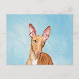 Pharaoh Hound Painting - Cute Original Dog Art Postcard