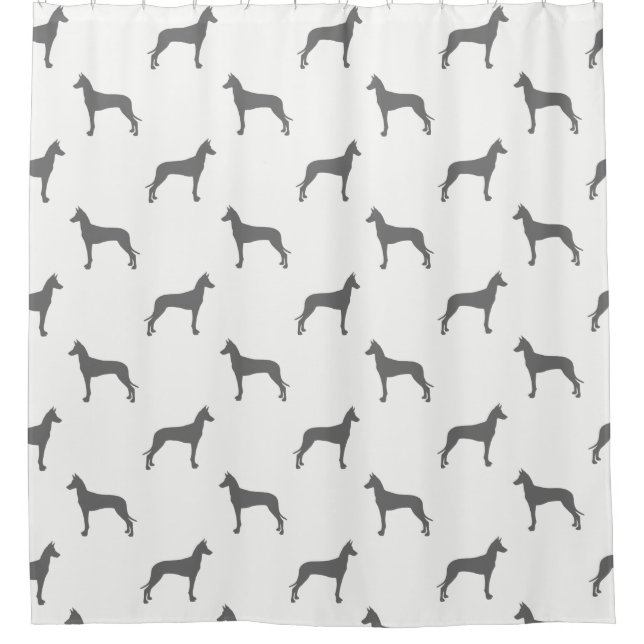 Pharaoh Hound Silhouettes Pattern Shower Curtain (Front)