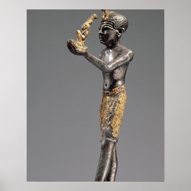 Pharaoh making an offering before the Goddess Maat Poster (Front)