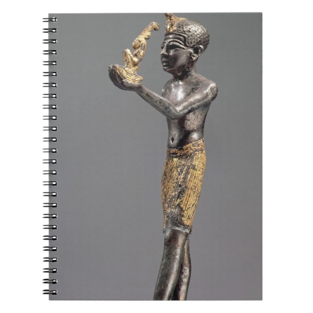 Pharaoh making an offering before the Goddess Maat Spiral Notebook (Front)