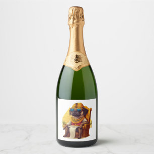 Pharaoh Pug � Ancient Egypt Dog Sparkling Wine Label