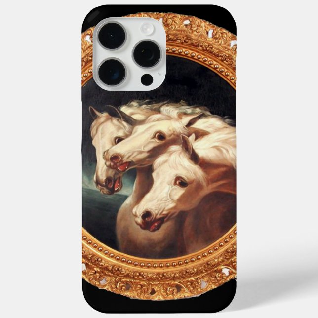 Pharaoh’s Chariot Horses  in Black Case-Mate iPhone Case (Back)