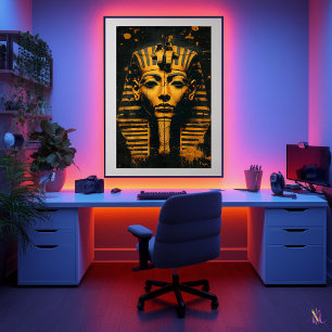 Pharaoh’s Legacy – Ancient Egyptian Golden Mask Poster