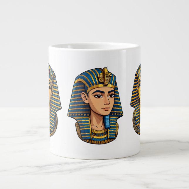 Pharaoh Tutankhamun’s Golden Mask Large Coffee Mug (Front)