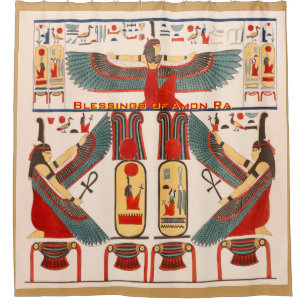 Pharaohs Hieroglyphics - Amon Ra Blessings Shower Curtain