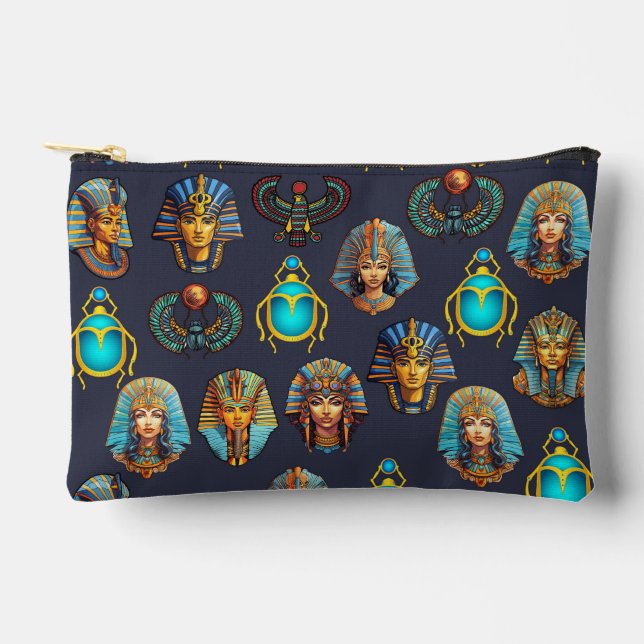Pharaoh's Legacy: Antique Egyptian Patterns  Accessory Pouch (Front)