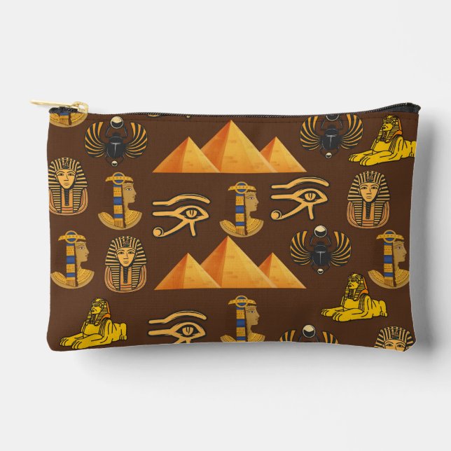 Pharaoh's Legacy: Antique Egyptian Patterns  Accessory Pouch (Front)