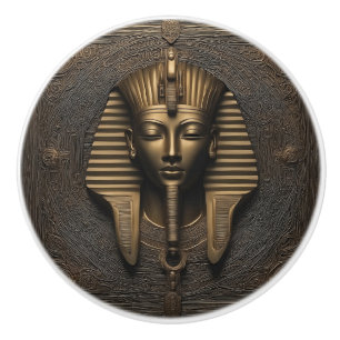 Pharaoh's Luxurious Copper-Gold Ceramic Knob