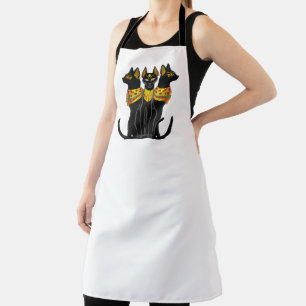 Pharaonic black cat apron