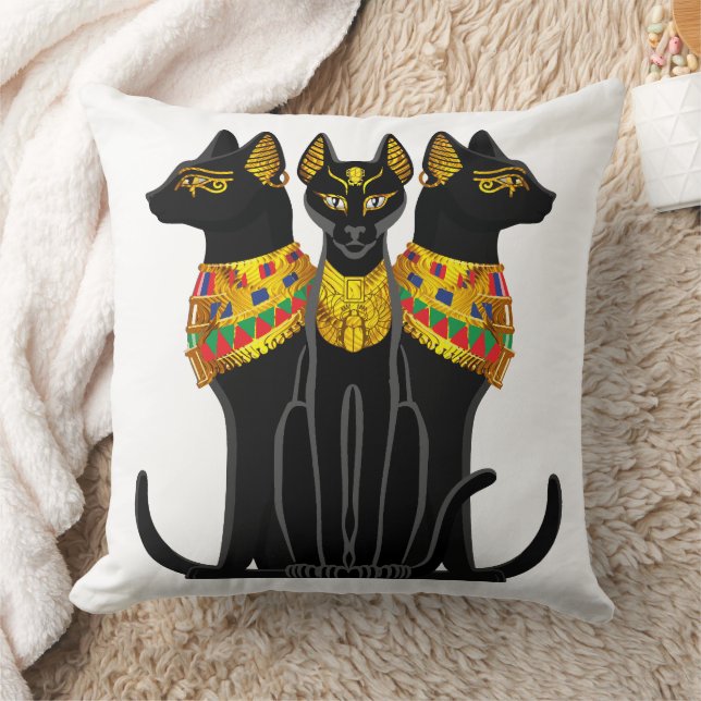 Pharaonic black cat cushion (Blanket)