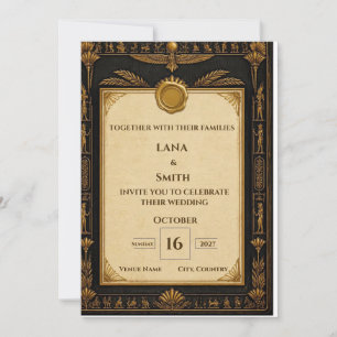 Pharaonic Heritage Wedding Invitation Ancient Eg