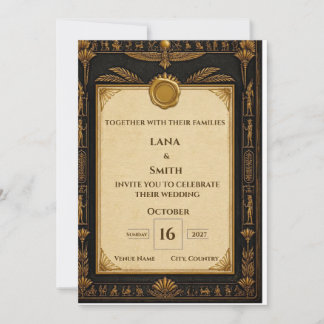 Pharaonic Heritage Wedding Invitation | Ancient Eg