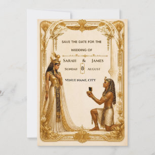 Pharaonic Royal Wedding Invitation Elegant Ancie