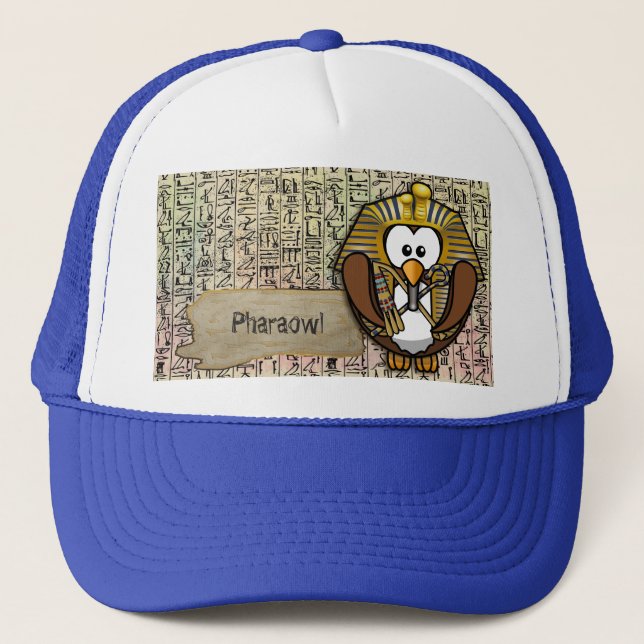 Pharaowl fashion accessories trucker hat (Front)