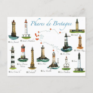 Phares of Brittany Postcard