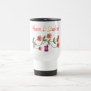 Pharm D Student Floral Design Travel Mug