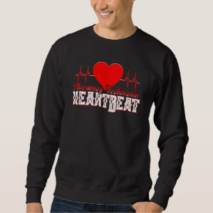 Pharma Tech Pharmacy Technician Heartbeat Sweatshirt