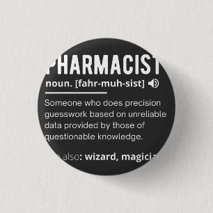 pharmacist 3 cm round badge