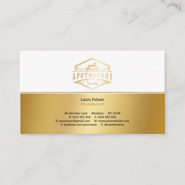 Pharmacist | Apothcary Business Card (Front)