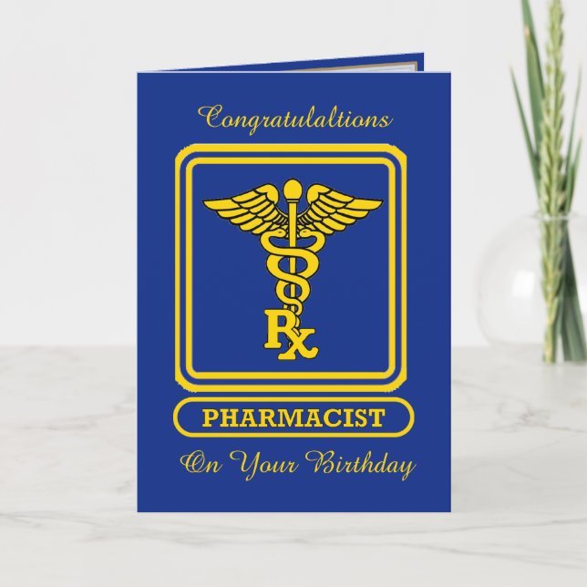 Pharmacist Birthday Card (Front)