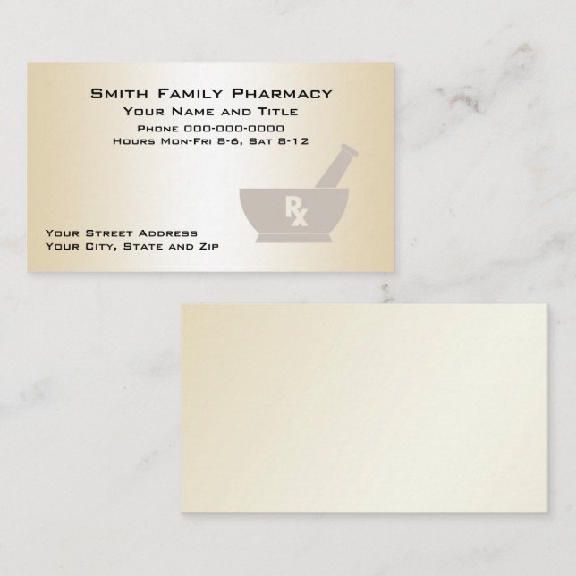 Pharmacist Business Card (Front/Back)