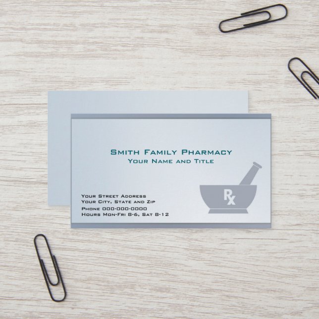 Pharmacist Business Card (Front/Back In Situ)