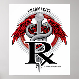 Pharmacist Caduceus Poster
