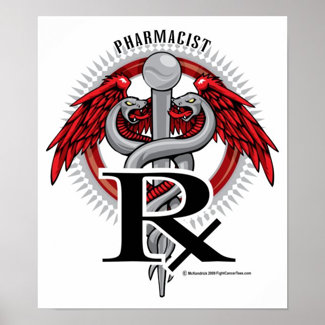 Pharmacist Caduceus Poster (Front)