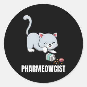 Pharmacist Cat Pharmacy Classic Round Sticker