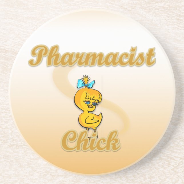 Pharmacist Chick Coaster (Front)