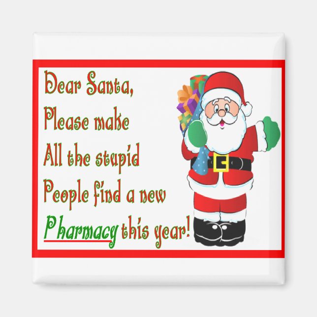 Pharmacist Christmas Cards & Gifts Magnet (Front)