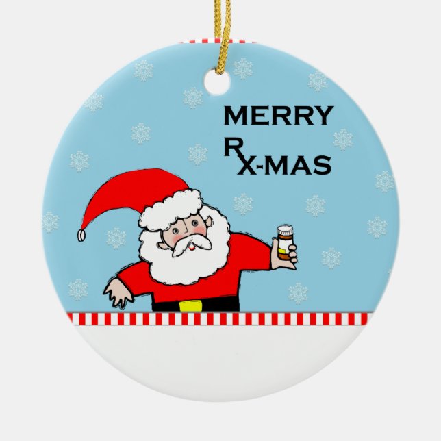 Pharmacist Christmas Ceramic Tree Decoration (Front)