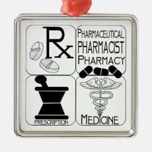 PHARMACIST CHRISTMAS ORNAMENT PHARMACY RX