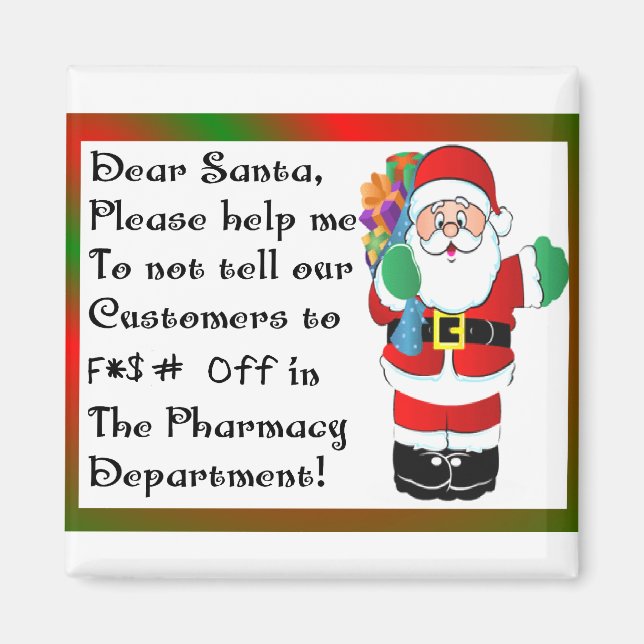 Pharmacist Christmas Themed Gifts Magnet (Front)