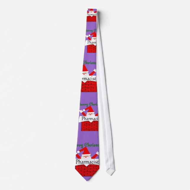 Pharmacist Christmas Tie For Men (Front)