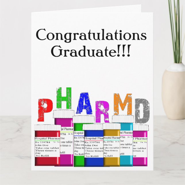 Pharmacist 'Congratulations' lll  Card (Front)