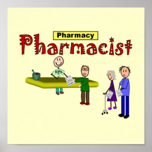 Pharmacist Customers Design Art Print--Frameable Poster