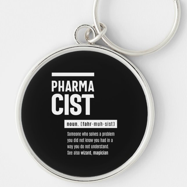 Pharmacist Definition Funny Gift Classic Key Ring (Front)