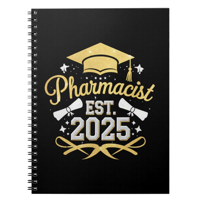 Pharmacist Est 2025 Pharmacy Graduation Notebook (Front)