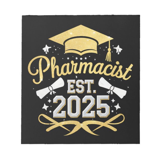 Pharmacist Est 2025 Pharmacy Graduation Notepad (Front)