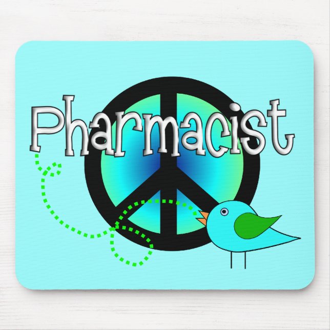 Pharmacist Gifts---Peace Sign Design Mouse Pad (Front)